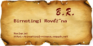 Birnstingl Rovéna névjegykártya